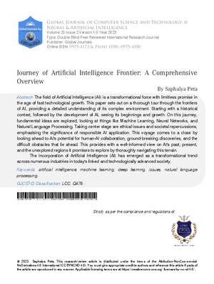 Journey of Artificial Intelligence Frontier: A Comprehensive Overview