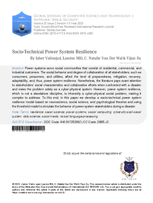 Socio-Technical Power System Resilience