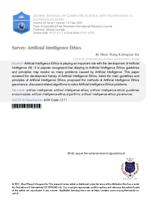 Survey : Artificial Intelligence Ethics