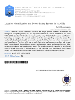 Location Identification and Driver Safety System in VANETs