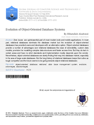 Evolution of Object-Oriented Database Systems
