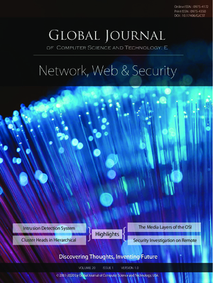 GJCST-E Network, Web & Security: Volume 20 Issue E1